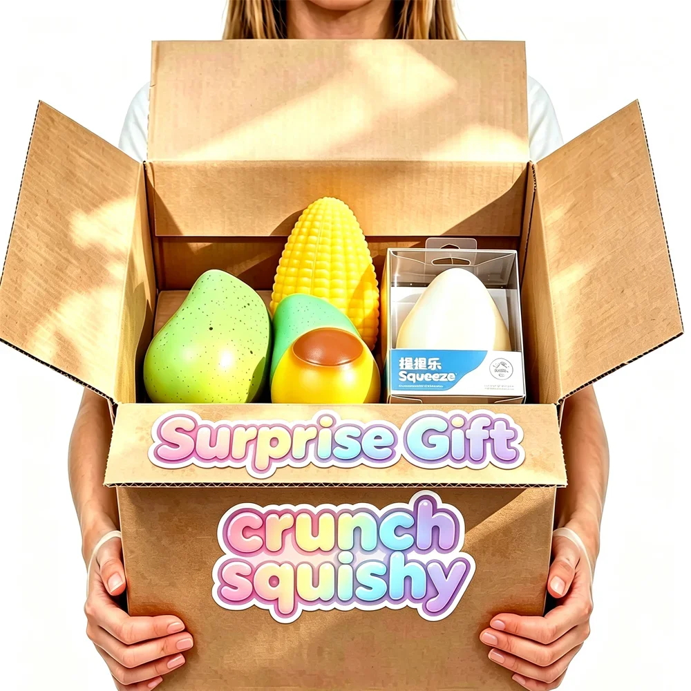 Curtain Curtain - Crunch Squishy Blind Box, Assorted Mango