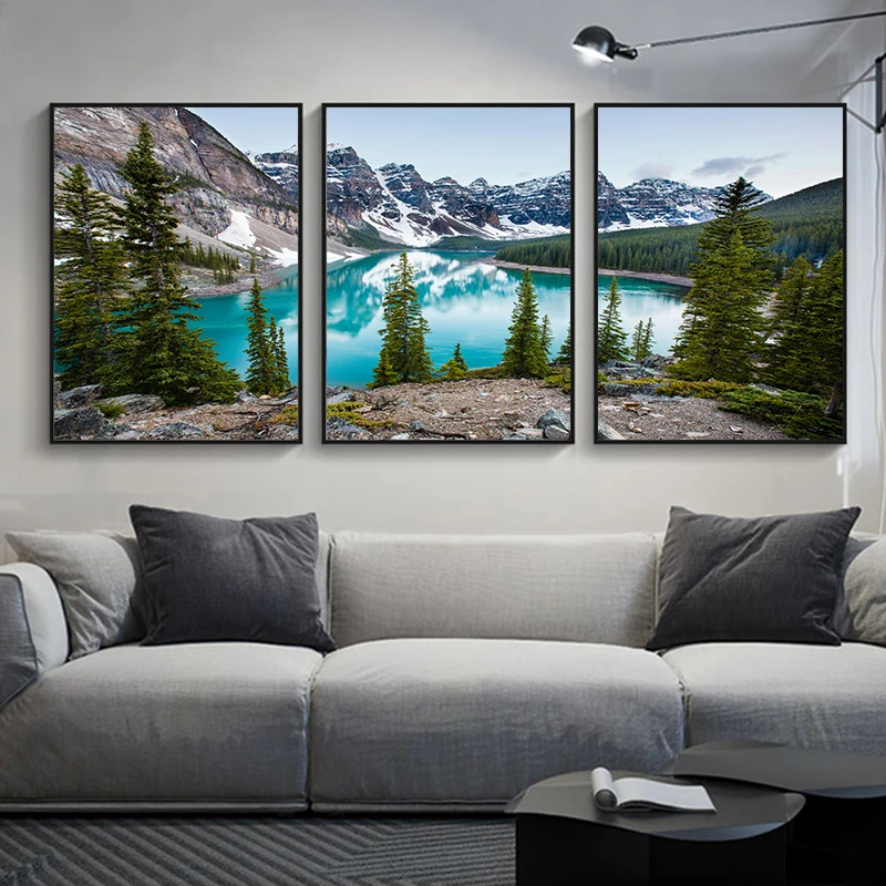 Abstract Canvas Set - 3pcs/Set Natural Forest Landscape Canvas Poster