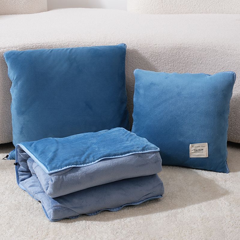 Throw Pillow - Soft Plush Convertible Pillow Blanket 2-in-1