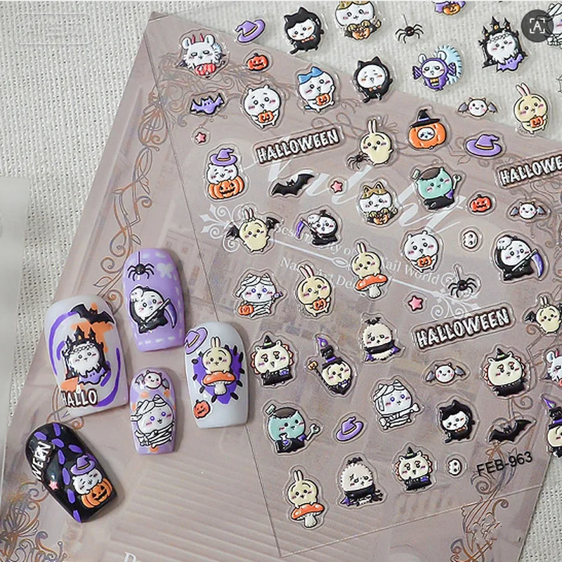 Wall Sticker - New Chiikawa 5D Embossed Nail Stickers