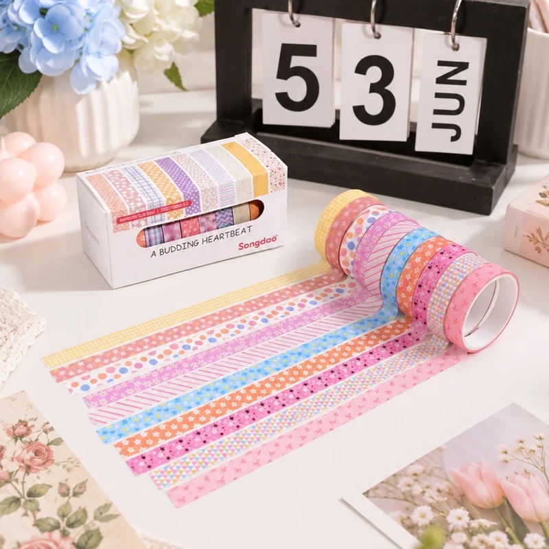 Wall Sticker - 10 Rolls Floral Pastel Washi Tape,