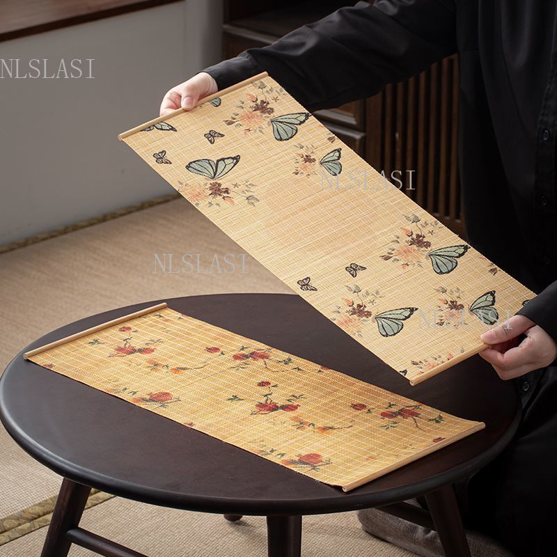 Bamboo Table Runner Printed Bu - Table Runner 评论和价格