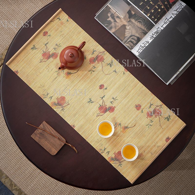 Bamboo Table Runner Printed Bu - Table Runner 评论和价格