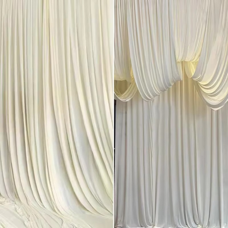 White  Coffee Milk Silk Stretc - Curtain Curtain 评论和价格