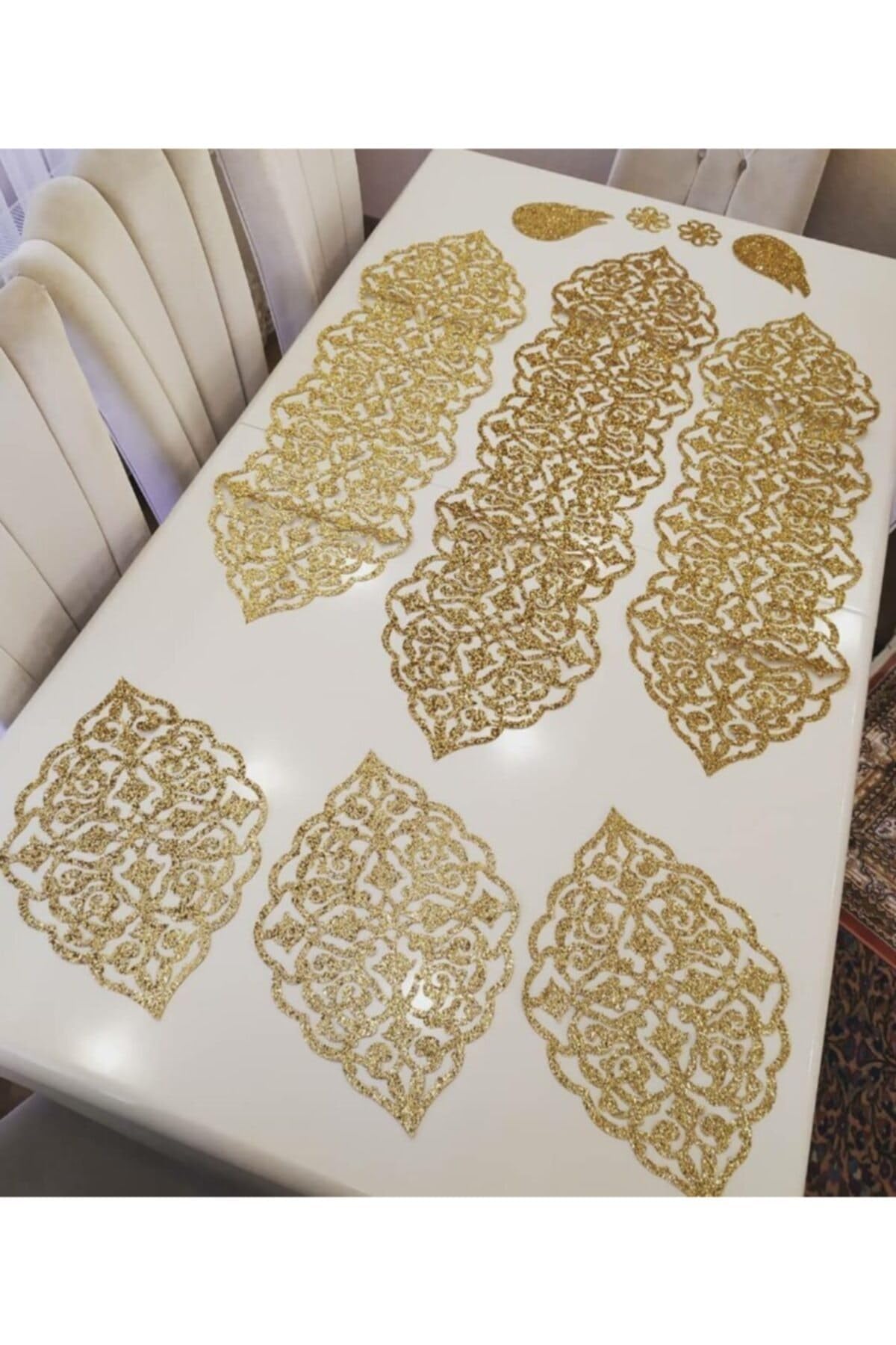 10-Piece Faux Leather Table Ru - Table Runner 评论和价格