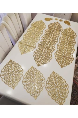 10-Piece Faux Leather Table Ru - Table Runner 评论和价格