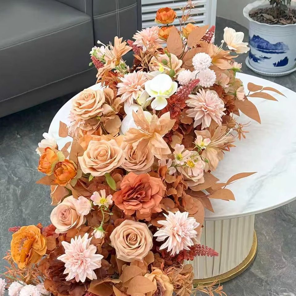 2M Luxury 5D Orange Caramel Au - Table Runner 评论和价格