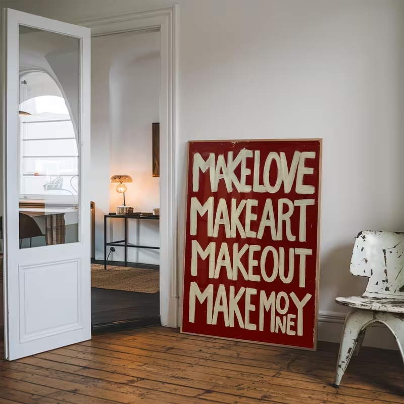 Modern,Retro Self Made Love Ki - Interior Design Living Room 评论和价格