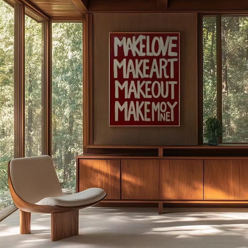 Modern,Retro Self Made Love Ki - Interior Design Living Room 评论和价格