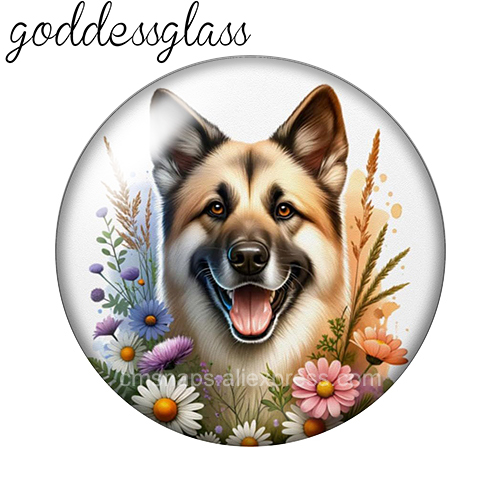 Cute Dogs Among the Flowers Sh - Vase Decor 评论和价格