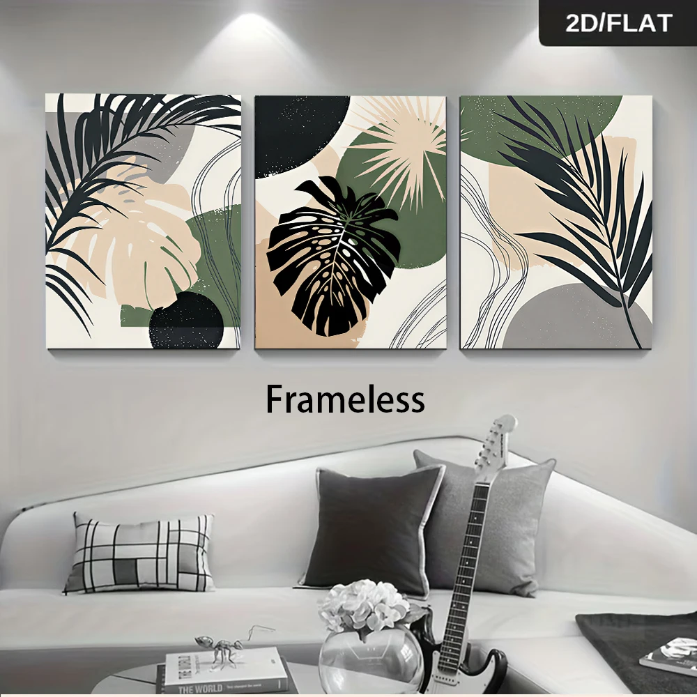 Multiple sizes 3pc frameless C - Abstract Canvas Set 评论和价格