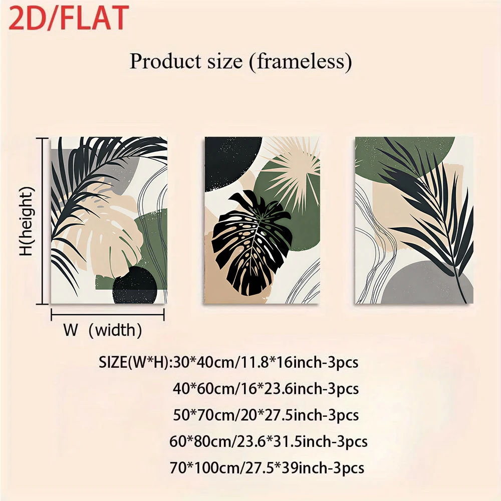 Multiple sizes 3pc frameless C - Abstract Canvas Set 评论和价格