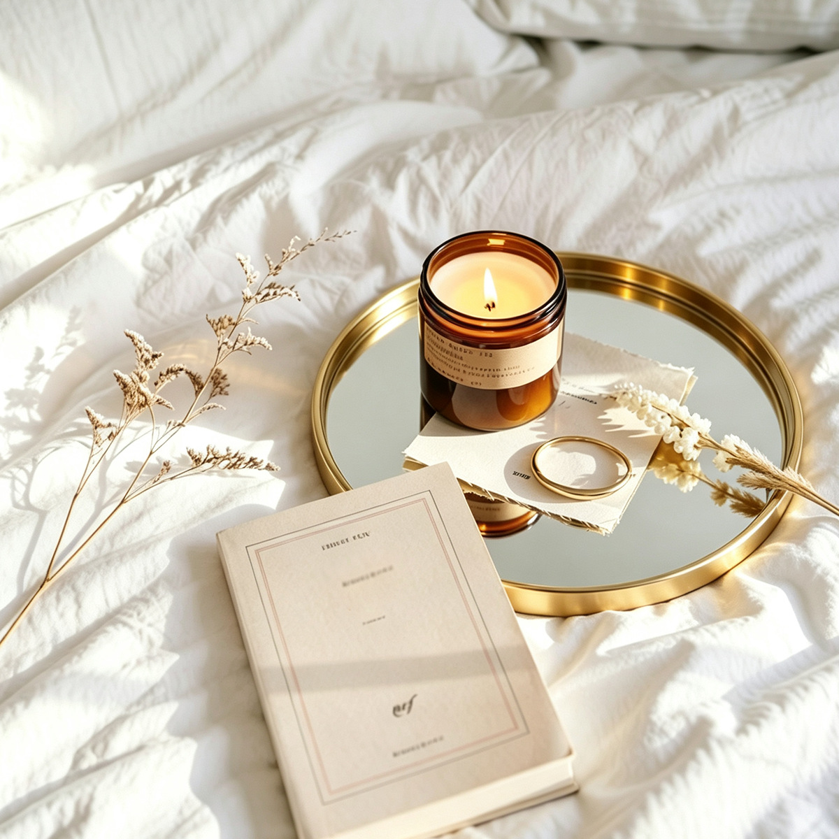 Gold‑Toned Round Mirror Tray,  - Decorative Mirror 评论和价格