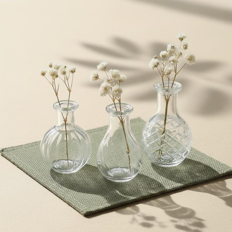 {#} 1Pcs Miniature Glass Vase  - Vase Decor 评论和价格