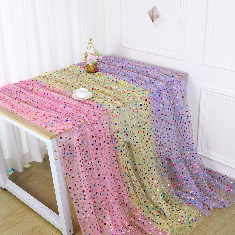 Colorful Polka Dot Gold Foil T - Table Runner 评论和价格