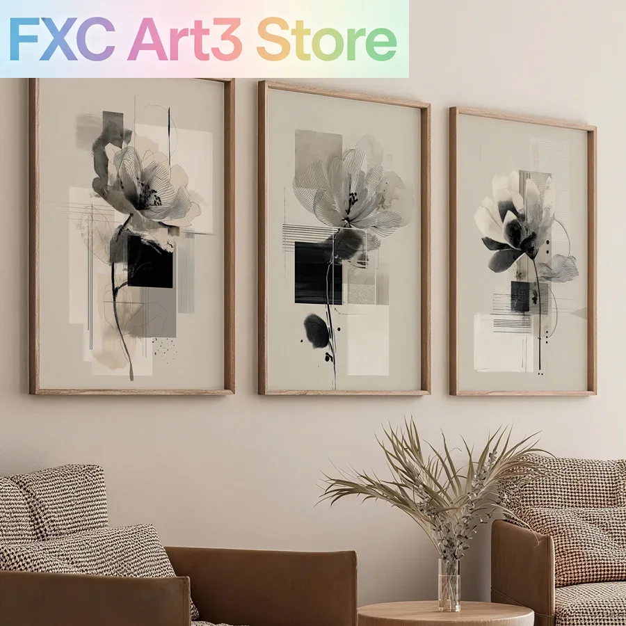 3pcs/Set frameless  , Abstract - Abstract Canvas Set 评论和价格