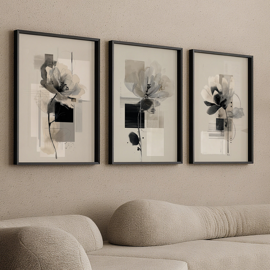 3pcs/Set frameless  , Abstract - Abstract Canvas Set 评论和价格