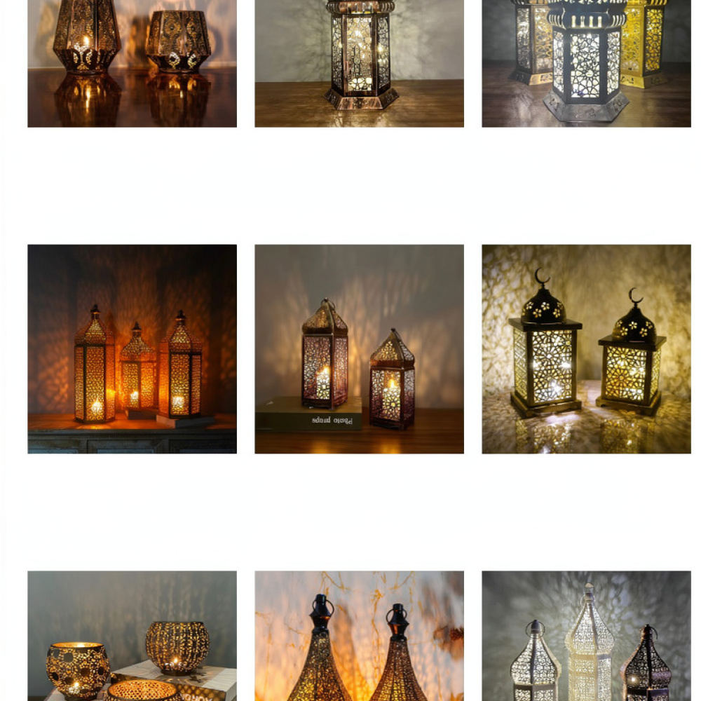 Rustic Moroccan Iron Candle La - Candle Holder Decor 评论和价格