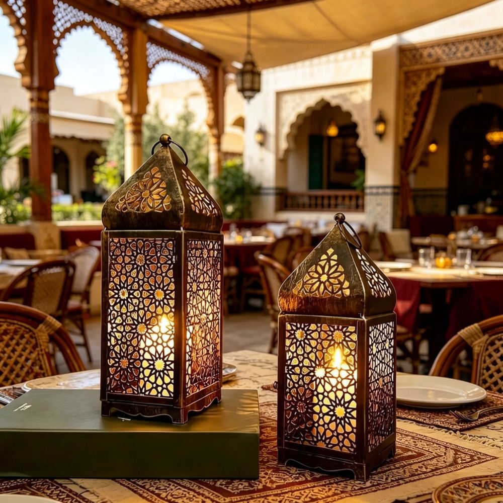 Rustic Moroccan Iron Candle La - Candle Holder Decor 评论和价格