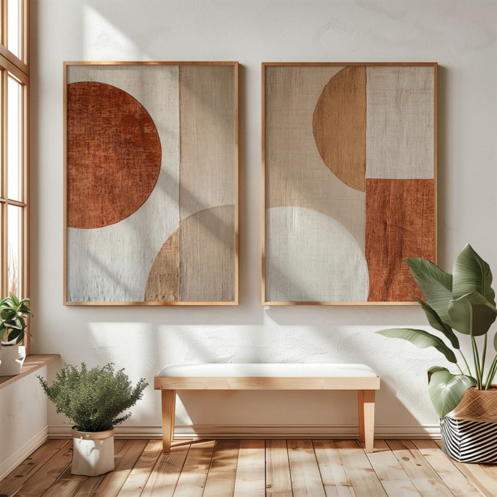 2pcs frameless Canvas Painting - Abstract Canvas Set 评论和价格