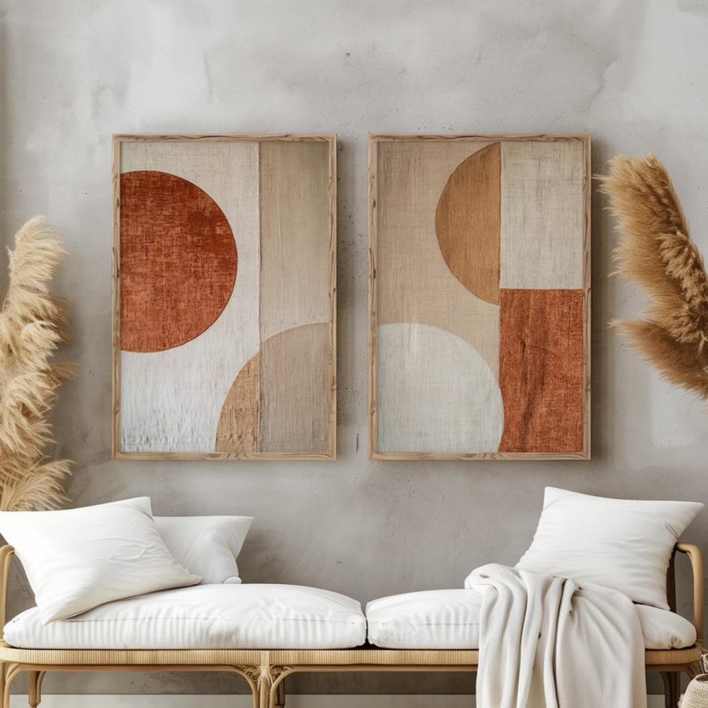 2pcs frameless Canvas Painting - Abstract Canvas Set 评论和价格
