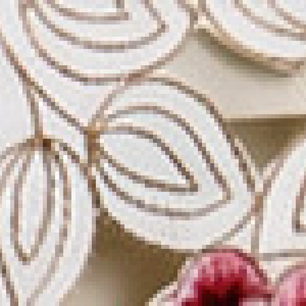 Elegant Floral Embroidered Tab - Table Runner 评论和价格