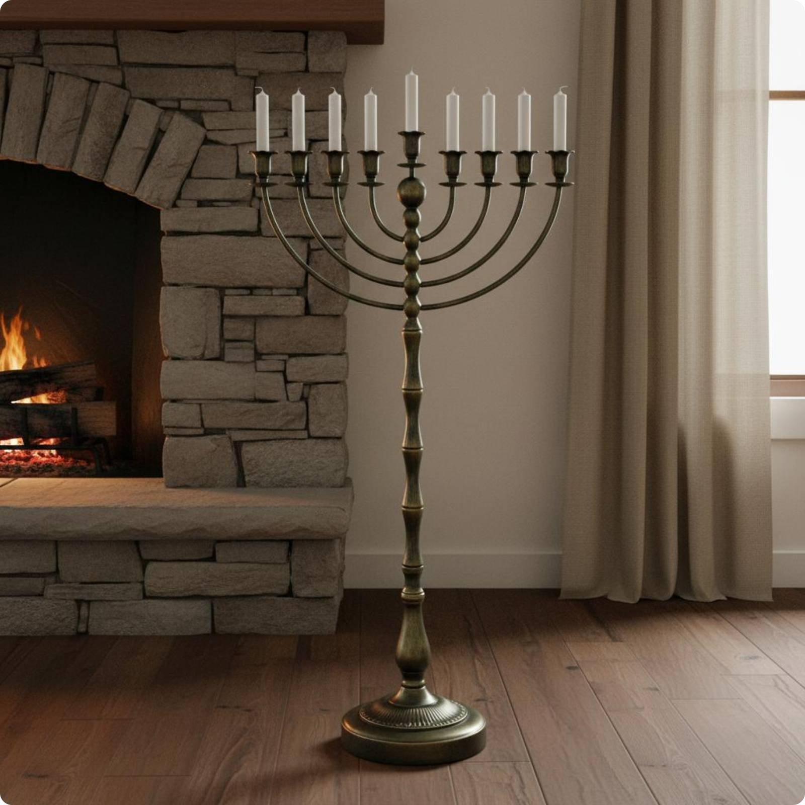 Tall Bronze Candelabra Floor S - Candle Holder Decor 评论和价格