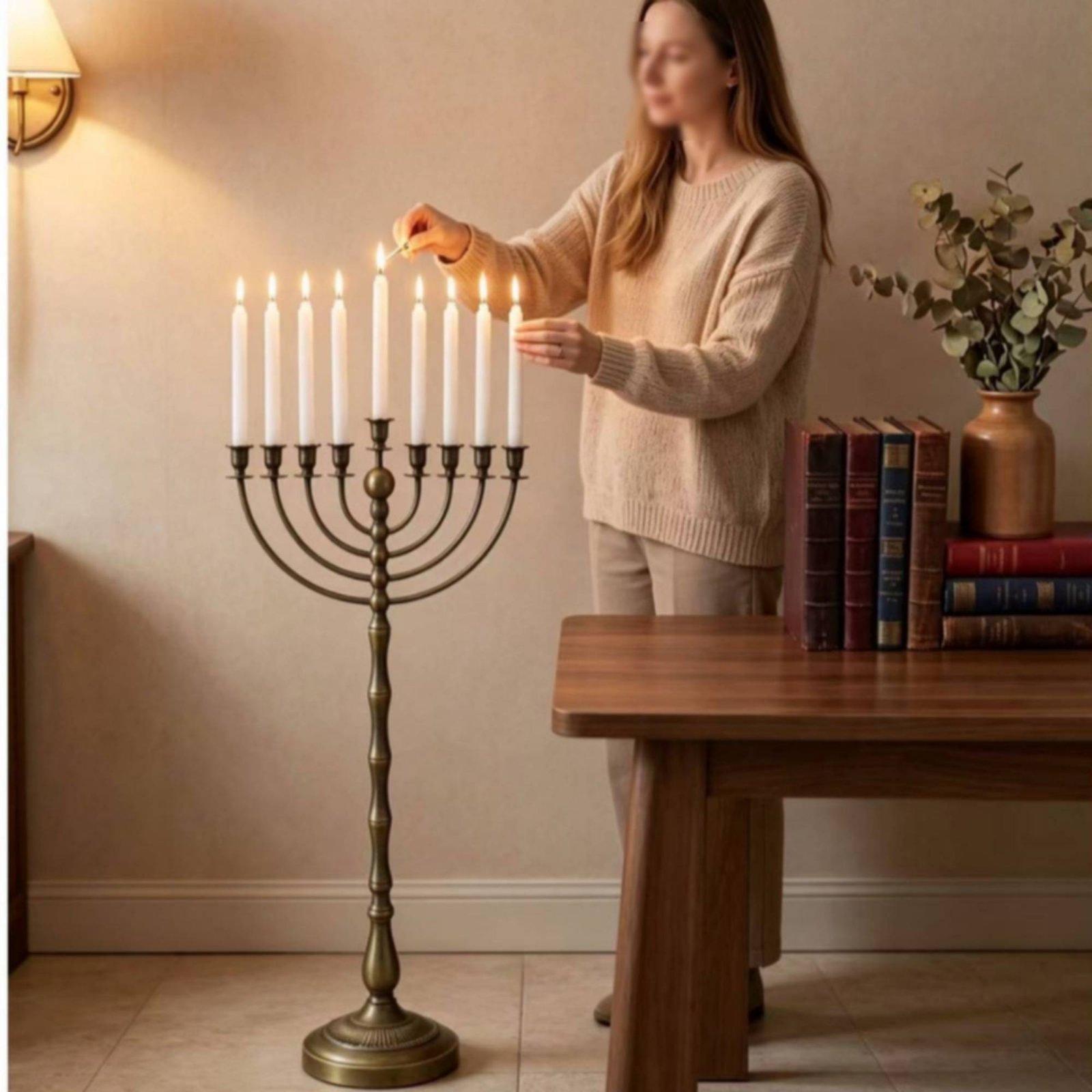 Tall Bronze Candelabra Floor S - Candle Holder Decor 评论和价格