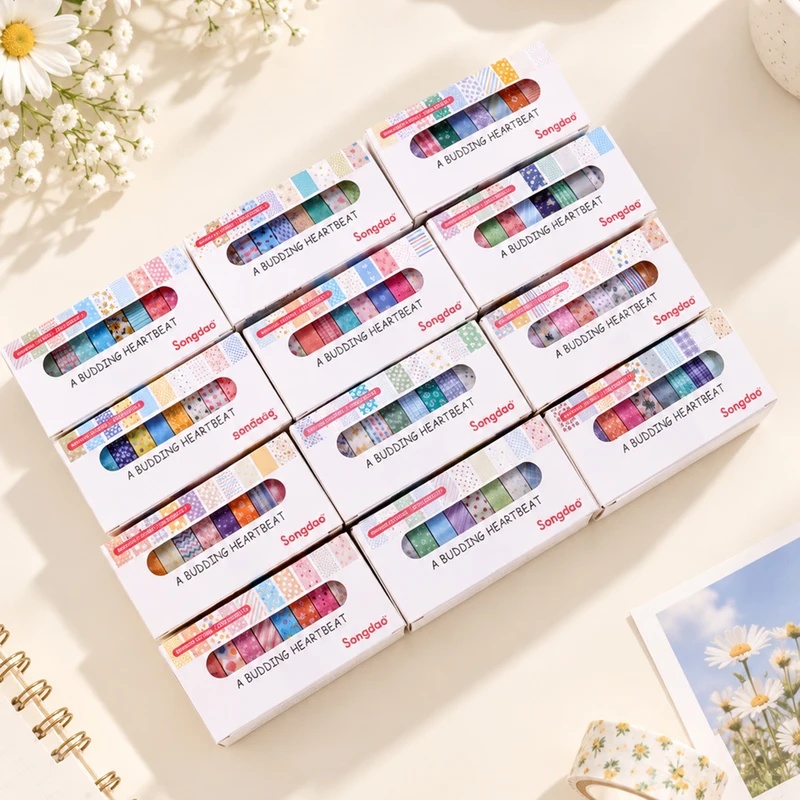 10 Rolls Floral Pastel Washi T - Wall Sticker 评论和价格