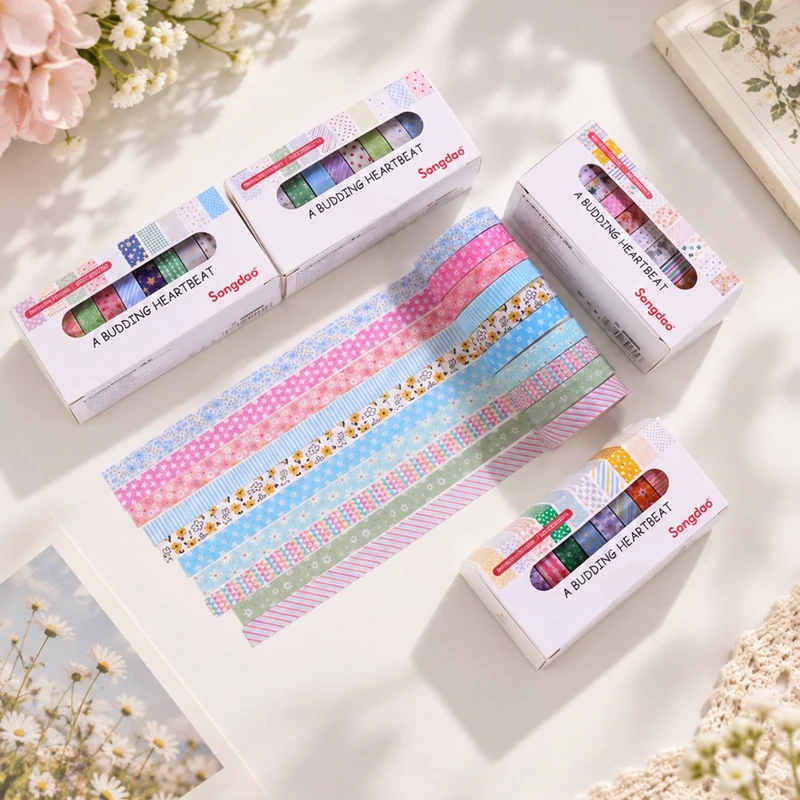 10 Rolls Floral Pastel Washi T - Wall Sticker 评论和价格