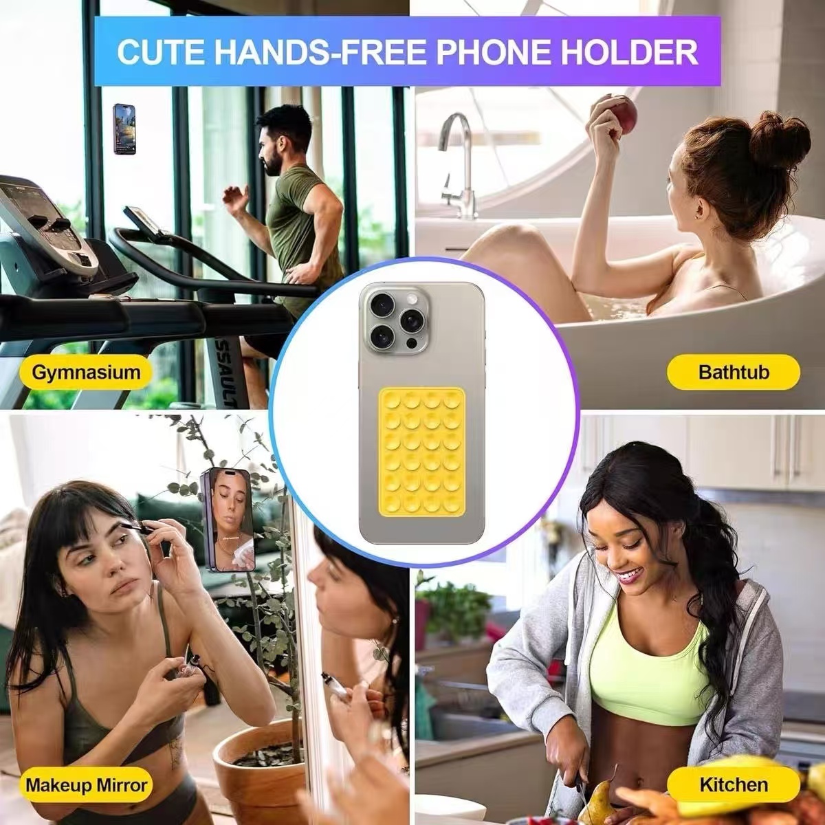Silicone Suction Cup Phone Hol - Wall Sticker 评论和价格
