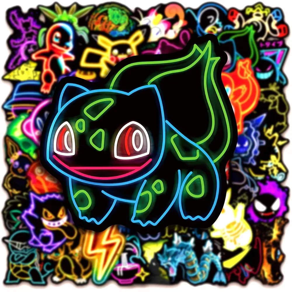 100pcs Neon  Pokémon  Stickers - Wall Sticker 评论和价格