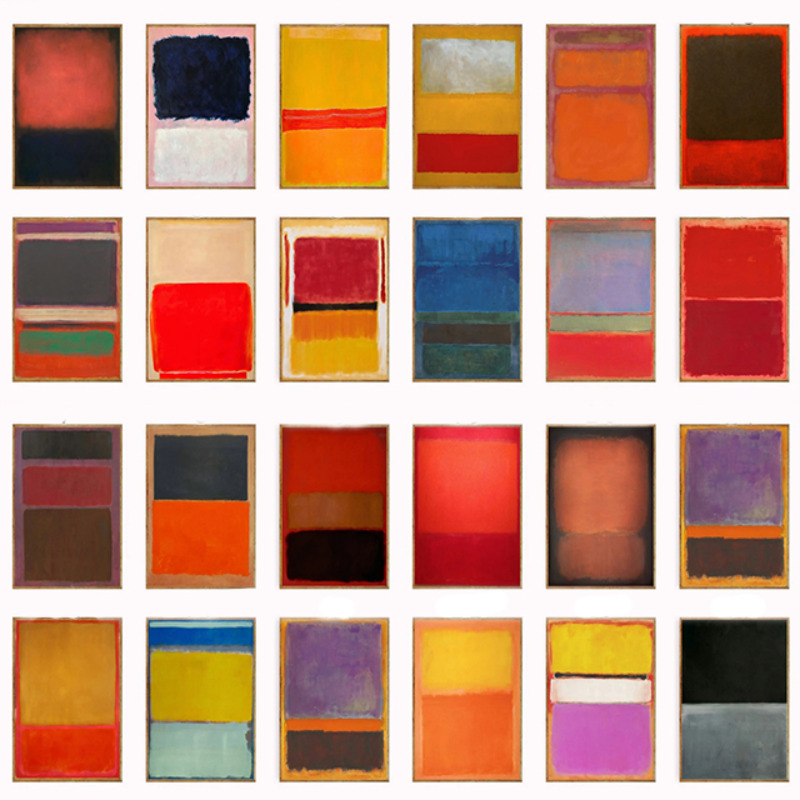 Wall Decor, Mark Rothko Poster - Abstract Canvas Set 评论和价格